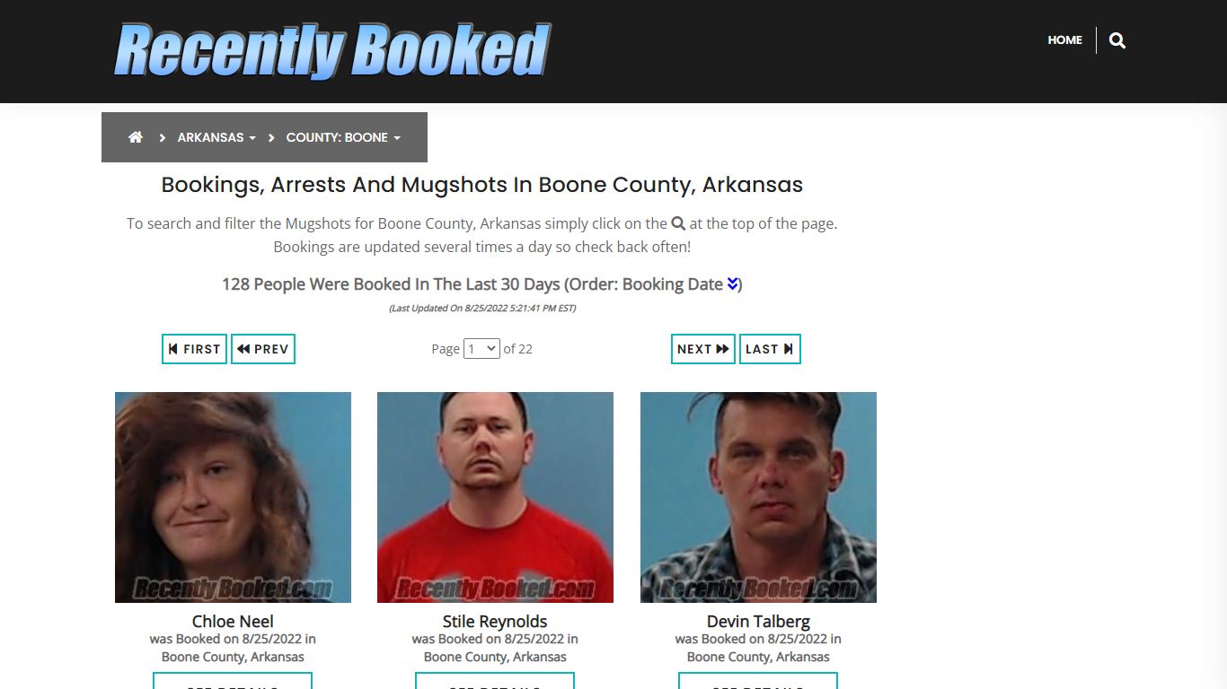 Recent bookings, Arrests, Mugshots in Boone County, Arkansas